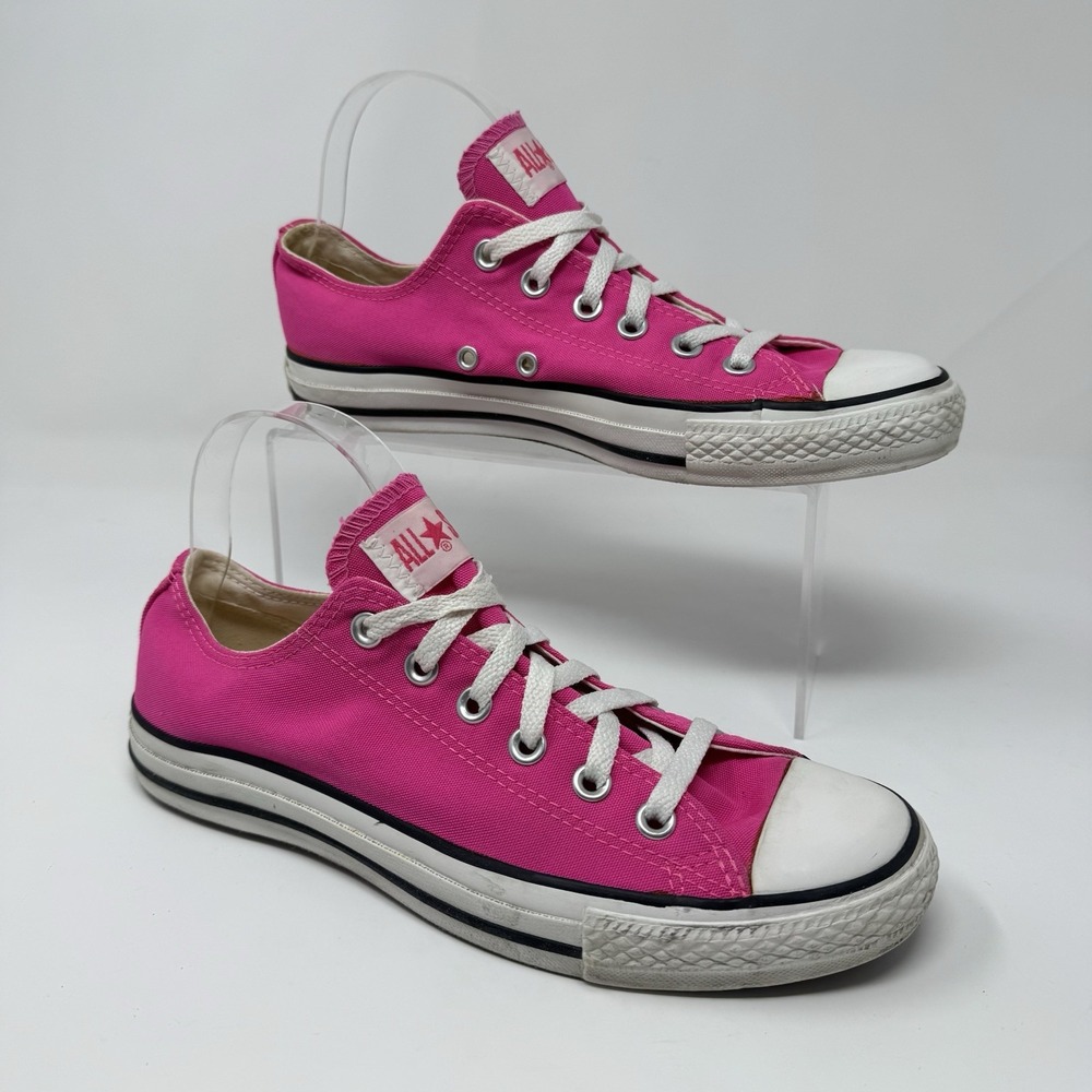 Converse Chuck Taylor All Star Low Women 9 Pink Barbiecore Canvas Sneakers Y2K